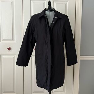 Jones New York quilted inside black long puffer jacket